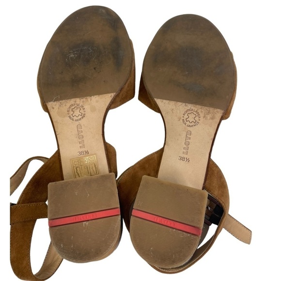 Lloyd Germany Women’s Brown Leather Chunky Heels With Ankle Strap - Picture 6 of 8